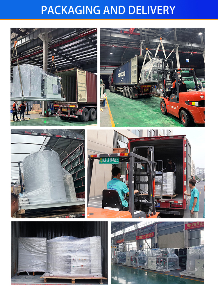 icemadal flake ice machine packaging delivery export.jpg Embalagem e entrega de equipamentos industriais de flocos de gelo Icemadal, carregamento de máquinas de gelo em contêineres de transporte