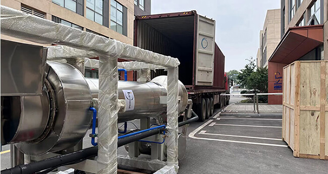 máquina de gelo em tubo pronta para enviar