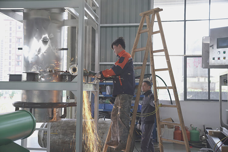 Máquina de tubo de gelo em produção