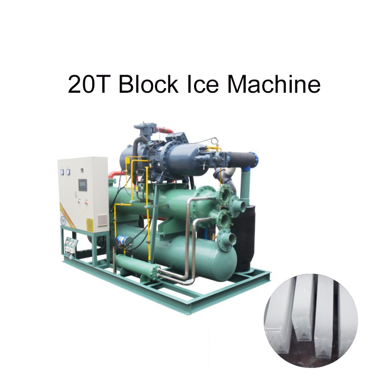 IMB20 20 Toneladas Por Dia Máquina de Bloco de Gelo de Água Salgada Industrial Personalizada