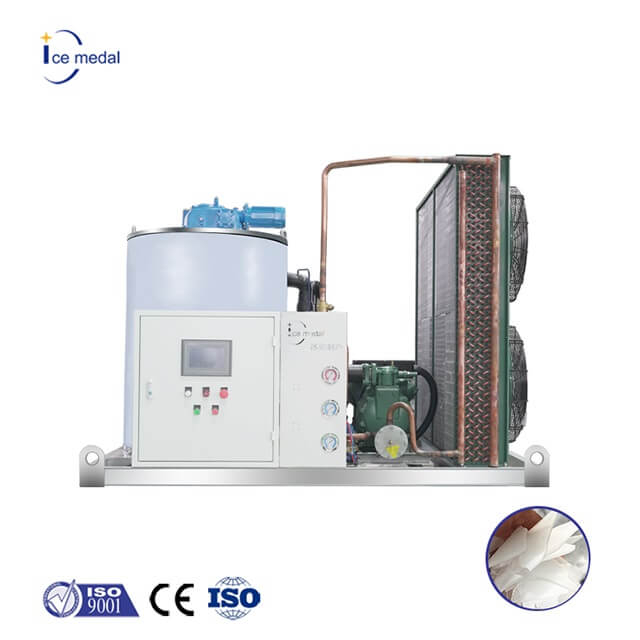 Máquina de gelo em flocos de economia de energia Icemedal para pesca Máquina de Processamento de Frutos do Mar