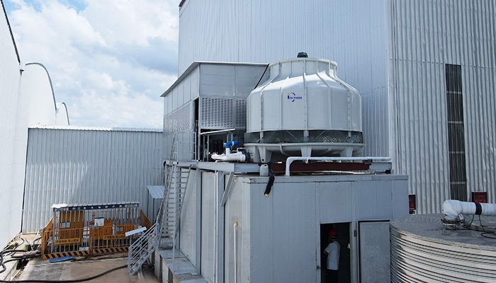 máquina de flocos de gelo para resfriamento de concreto