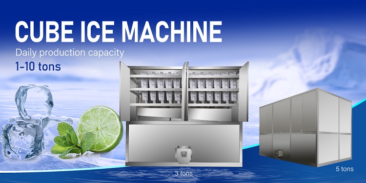 máquina de fábrica de cubos de gelo