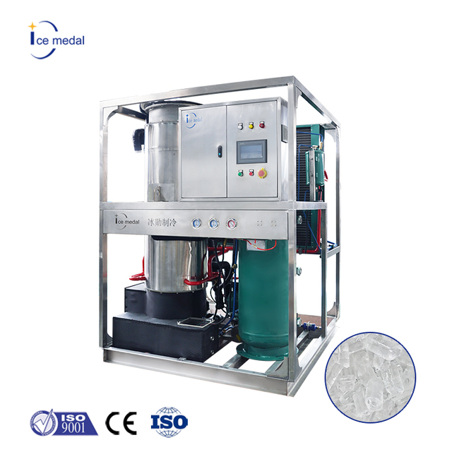 Máquina de fazer gelo industrial de design compacto da série Icemedal IMT Máquina de fazer gelo em tubo 