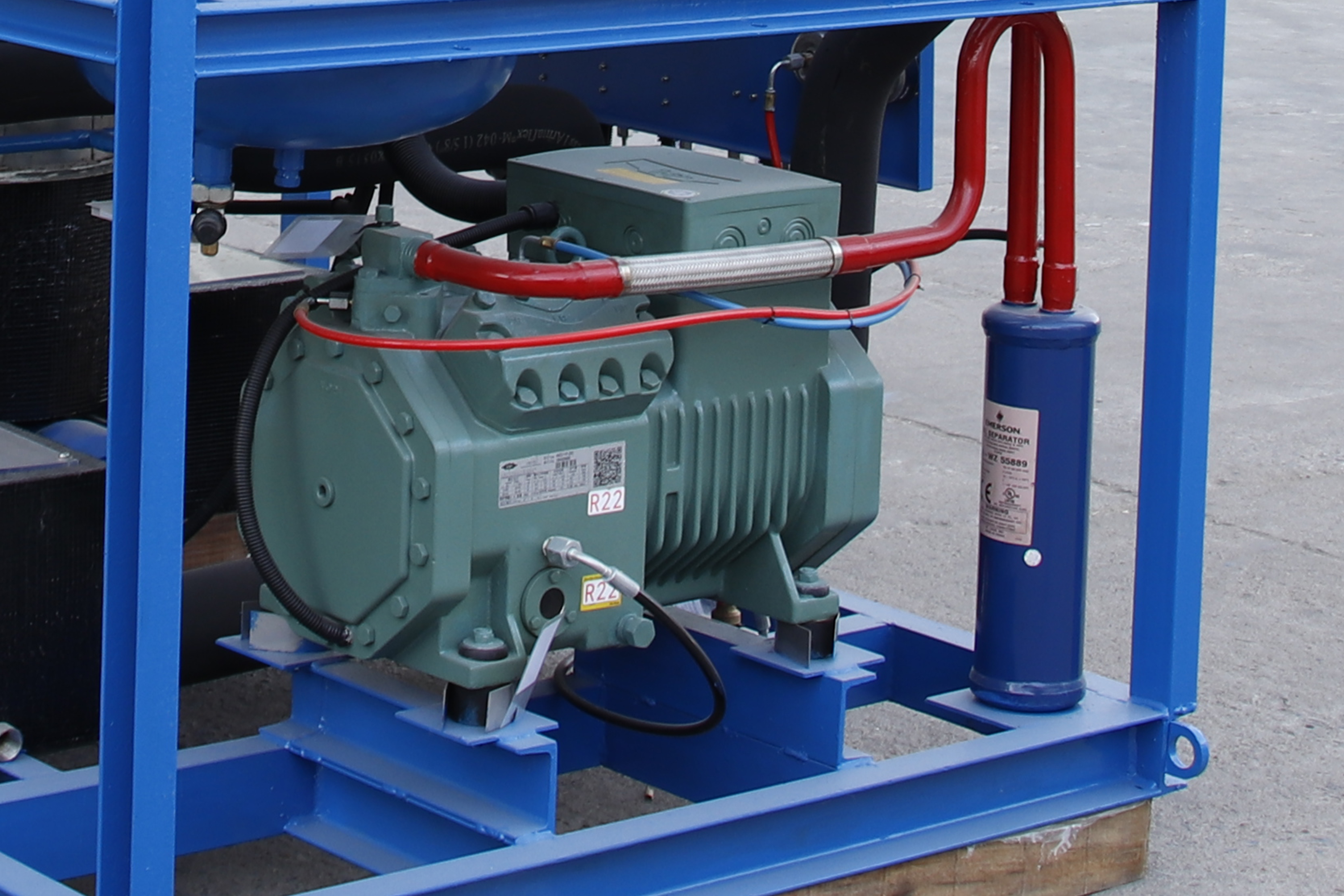 Compressor para máquina de gelo tubular