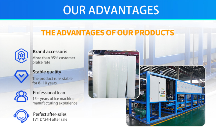 Quais s&atilde;o as vantagens das m&aacute;quinas de blocos de gelo com resfriamento direto?