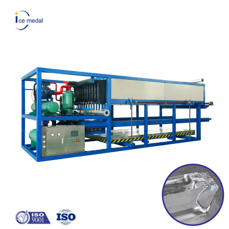 Icemedal 5 toneladas por dia Resfriamento direto Máquina de gelo transparente para planta de gelo