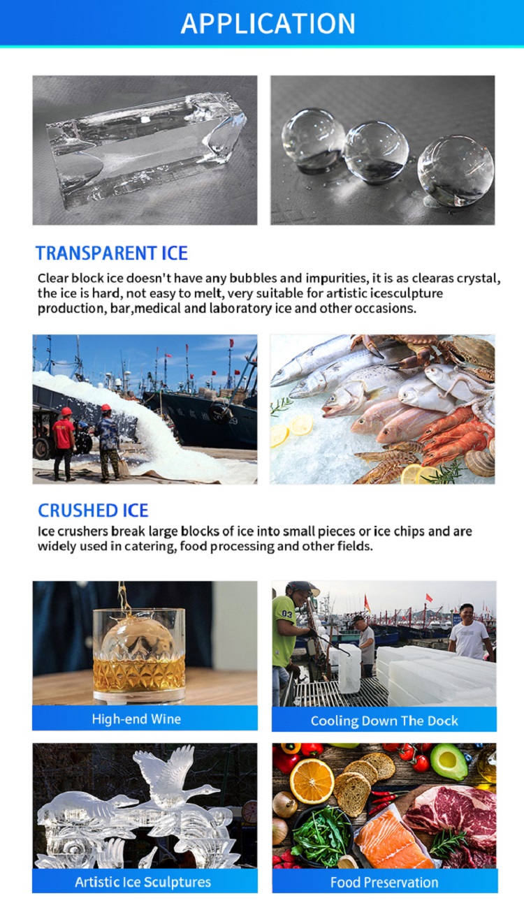 aplicação de gelo de bloco de cristal