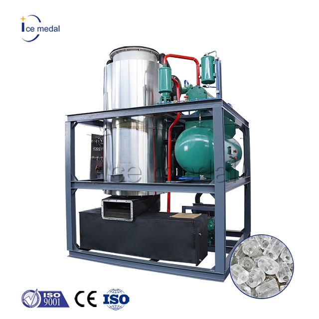 15t Máquina de gelo de tubo integrada Indonésia Preço para o processamento de alimentos Indústria / bebidas frias