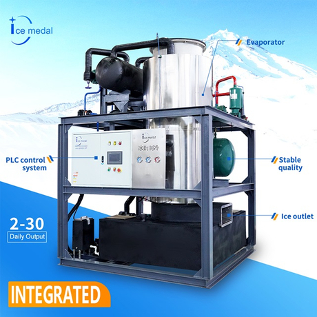 Máquina de fabricante de tubos de gelo integrada automática de 20 toneladas por dia para usinas de gelo para plantas de gelo