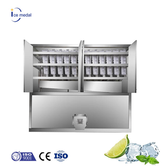 Máquina comercial automática comercial de fabricação de cubos de gelo e cristal comestível Icemedal 