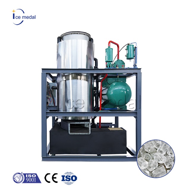 15t Máquina de gelo de tubo integrada Indonésia Preço para o processamento de alimentos Indústria / bebidas frias