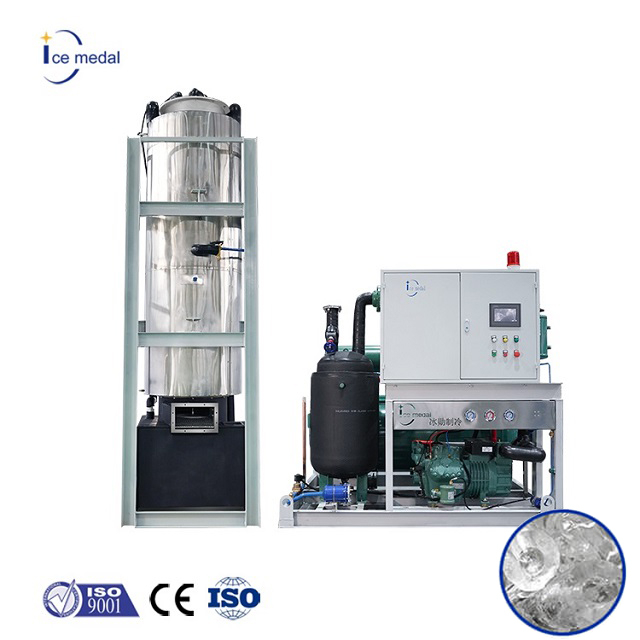 Máquina de fazer gelo com tubo de alta capacidade e economia de energia da série Icemedal IMT Cristal de gelo para fábrica de gelo