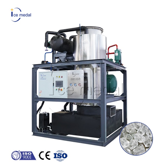 15t Máquina de gelo de tubo integrada Indonésia Preço para o processamento de alimentos Indústria / bebidas frias