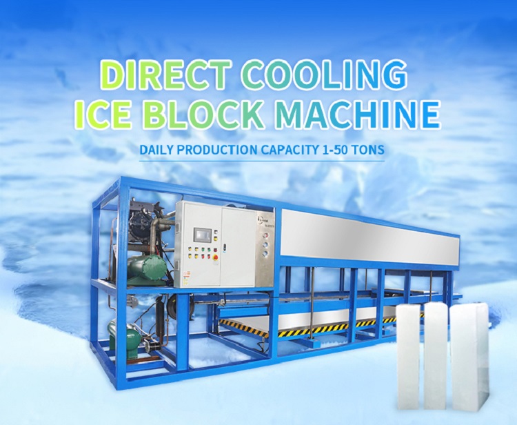 Máquina de gelo de bloco de refrigeração direta