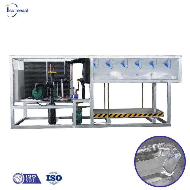 Icemedal 3 toneladas por dia, máquina de gelo Blcok com resfriamento direto transparente para venda