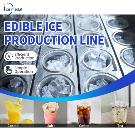 Icemedal One-stop personalizado automatizado copo comestível saco de gelo soluções de fábrica de gelo