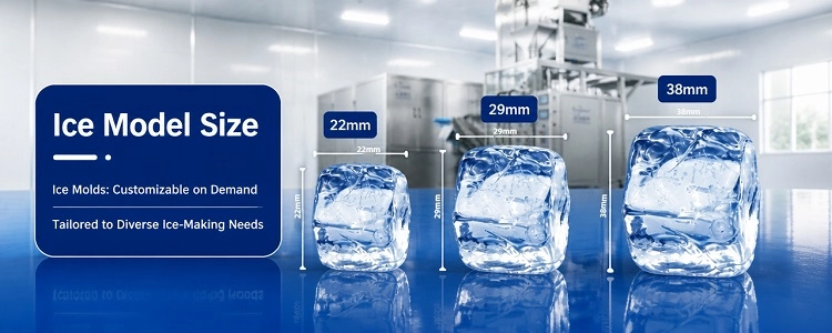 Tamanhos de gelo em cubo personalizados 22 mm 29 mm 38 mm, cubo de gelo transparente comest&iacute;vel para venda.webp