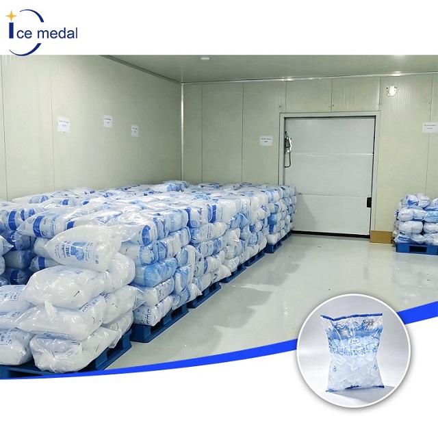 Linha de produção de gelo em tubo de 5 toneladas com sistema automático de embalagem de gelo