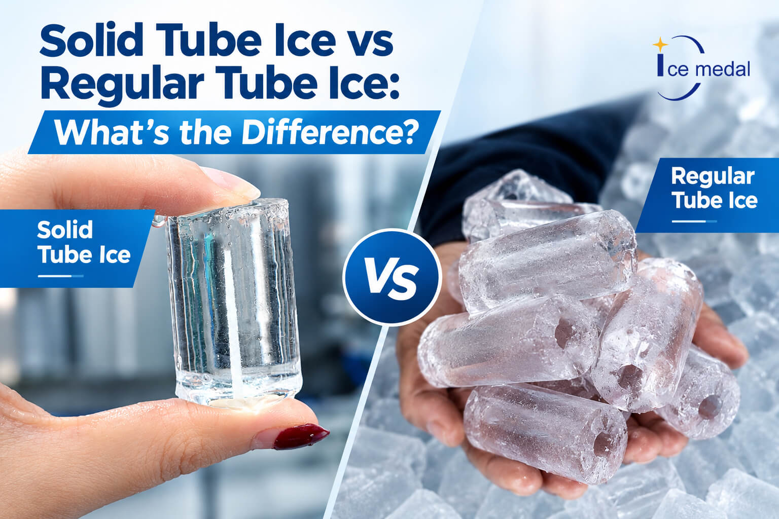 Gelo em tubo sólido versus gelo em tubo normal: Qual é a diferença?